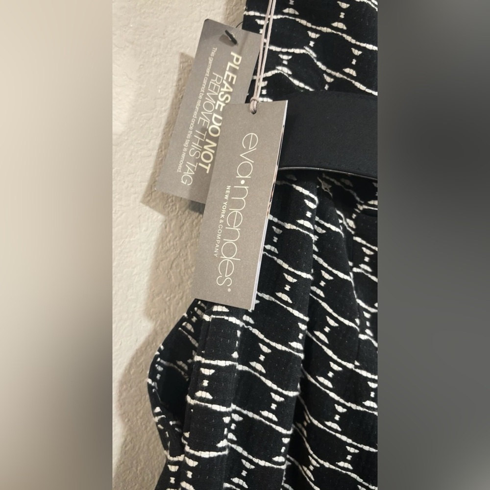 Eva Mendes Black and White Jumpsuit Patterned Women's Pants Size 12 - Picture 5 of 9
